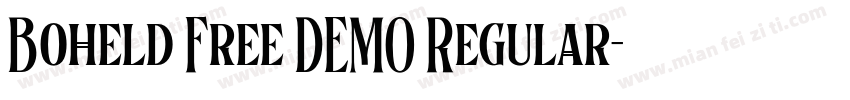 Boheld Free DEMO Regular字体转换